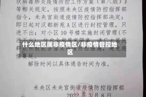 什么地区属非疫情区/非疫情管控地区
