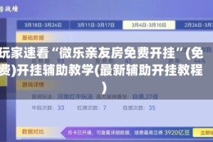 玩家速看“微乐亲友房免费开挂”(免费)开挂辅助教学(最新辅助开挂教程)
