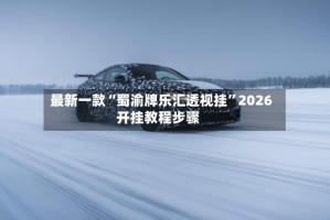最新一款“蜀渝牌乐汇透视挂”2026开挂教程步骤