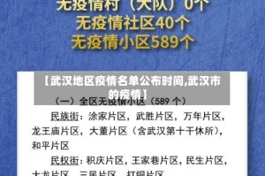 【武汉地区疫情名单公布时间,武汉市的疫情】