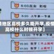 【疫情地区高校多久能开学,疫情期间高校什么时候开学】