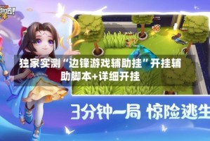 独家实测“边锋游戏辅助挂”开挂辅助脚本+详细开挂