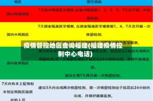 疫情管控地区查询福建(福建疫情控制中心电话)