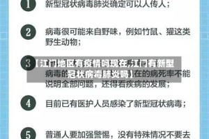【江门地区有疫情吗现在,江门有新型冠状病毒肺炎吗】