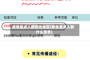 疫情重点人群阳性地区(疫情重点人群什么意思)