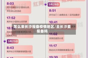 怎么来长沙报备疫情地区/去长沙要报备吗