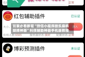 玩家必看教程“微信小程序微乐麻将胡牌神器”科技辅助神器手机版教程