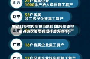 推动非疫情控制重点地区(非疫情防控重点地区要实行以什么为抓手)