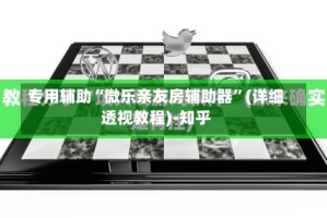专用辅助“微乐亲友房辅助器”(详细透视教程)-知乎