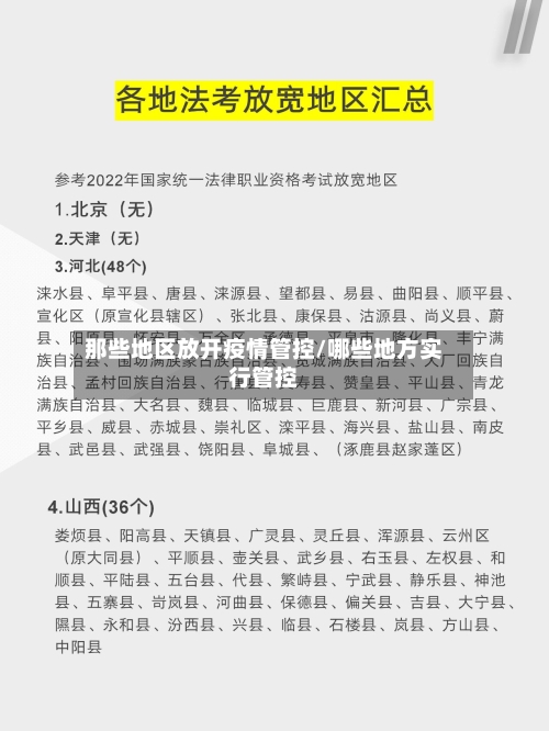 那些地区放开疫情管控/哪些地方实行管控-第1张图片