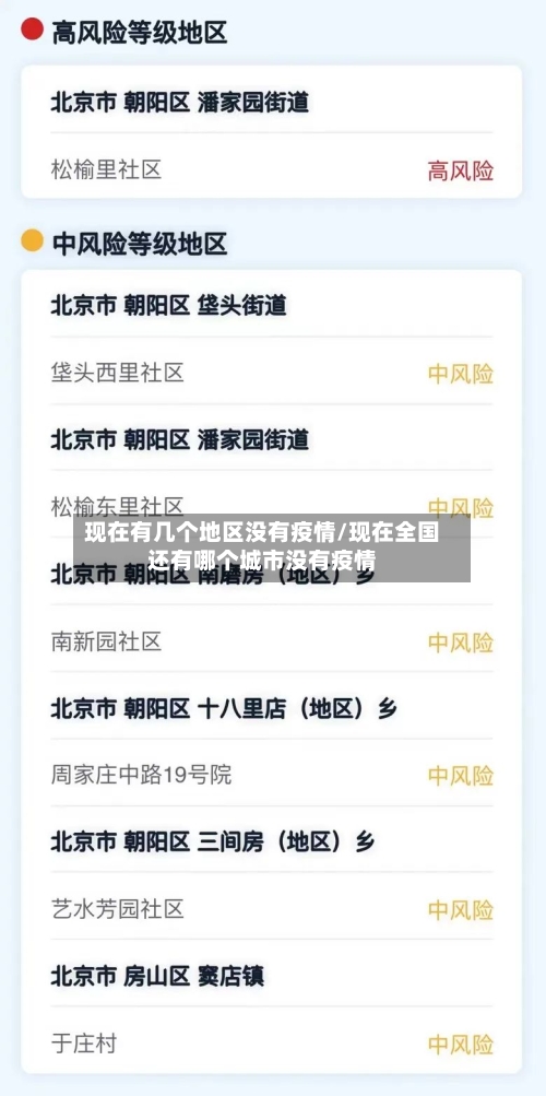 现在有几个地区没有疫情/现在全国还有哪个城市没有疫情-第1张图片