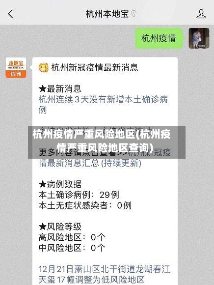 杭州疫情严重风险地区(杭州疫情严重风险地区查询)-第1张图片
