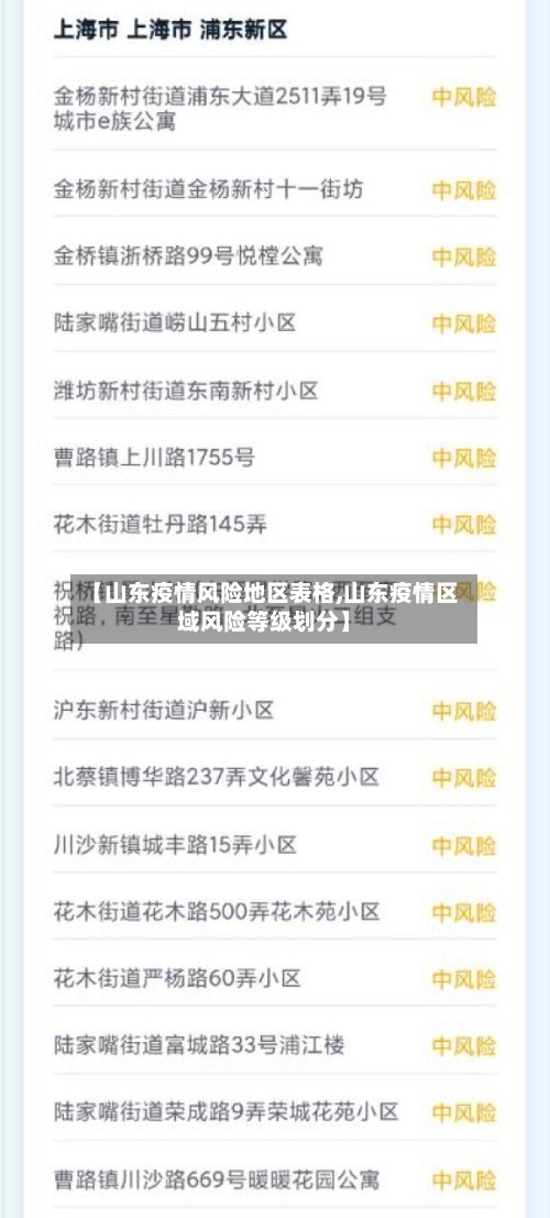 【山东疫情风险地区表格,山东疫情区域风险等级划分】-第2张图片