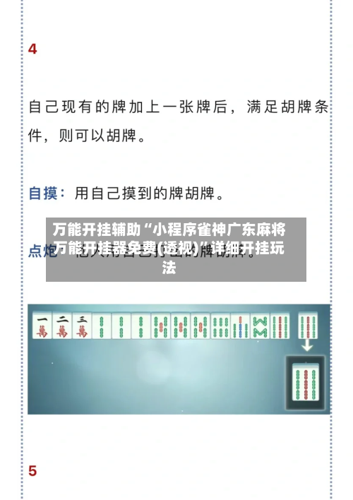 万能开挂辅助“小程序雀神广东麻将万能开挂器免费(透视)”详细开挂玩法-第2张图片