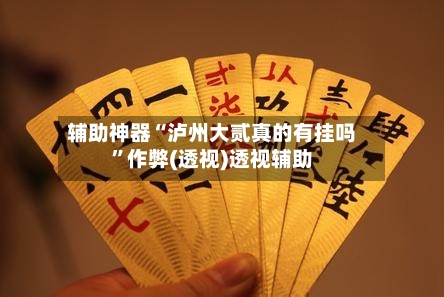 辅助神器“泸州大贰真的有挂吗	”作弊(透视)透视辅助-第2张图片