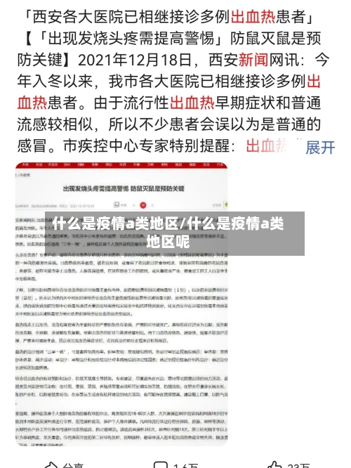 什么是疫情a类地区/什么是疫情a类地区呢-第1张图片