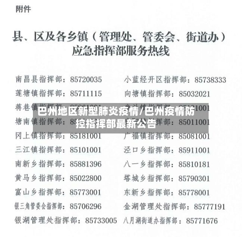 巴州地区新型肺炎疫情/巴州疫情防控指挥部最新公告-第3张图片