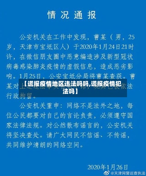 【谎报疫情地区违法吗吗,谎报疫情犯法吗】-第2张图片
