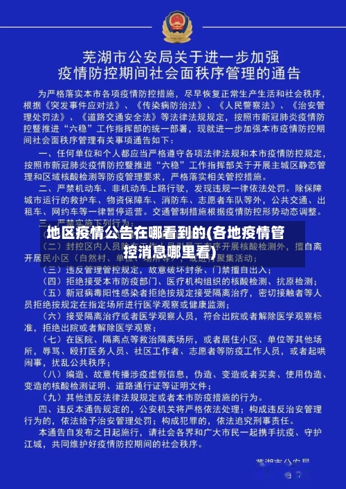 地区疫情公告在哪看到的(各地疫情管控消息哪里看)-第2张图片