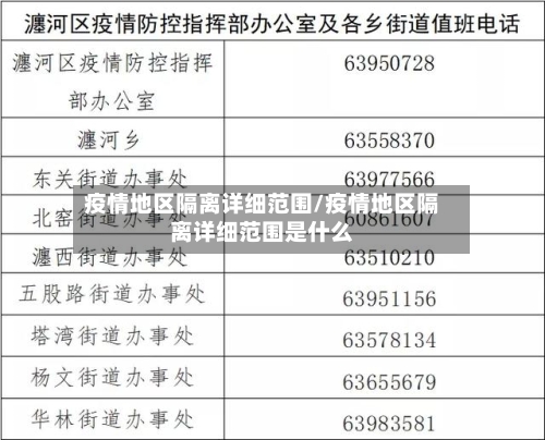 疫情地区隔离详细范围/疫情地区隔离详细范围是什么-第2张图片